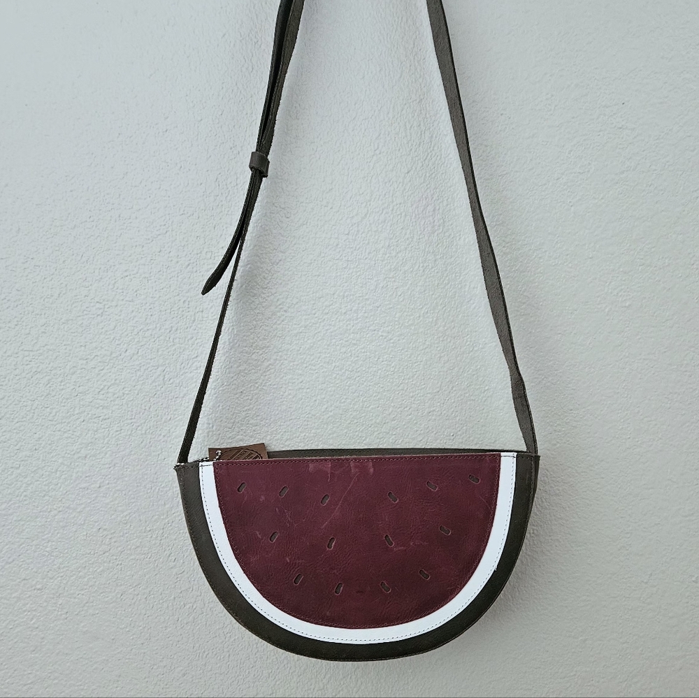 Tudi Frudi Leather Watermelon Shoulder Bag